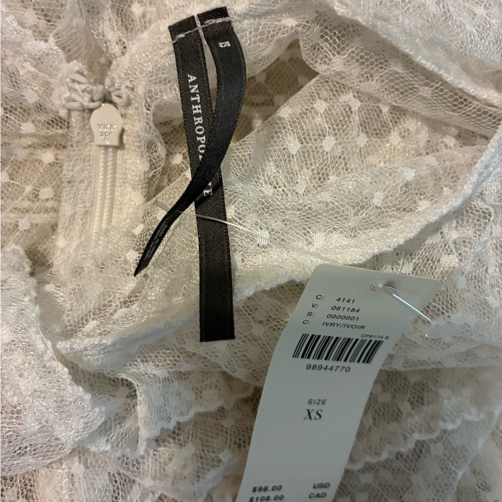 By Anthropologie Ruffle Sheer Mesh Maxi Dress - Picture 6 of 6